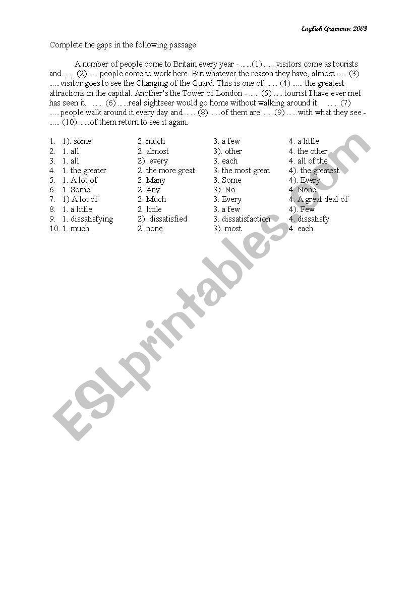 Adverbs worksheet