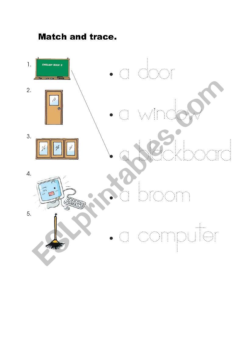 classroom tracing worksheet