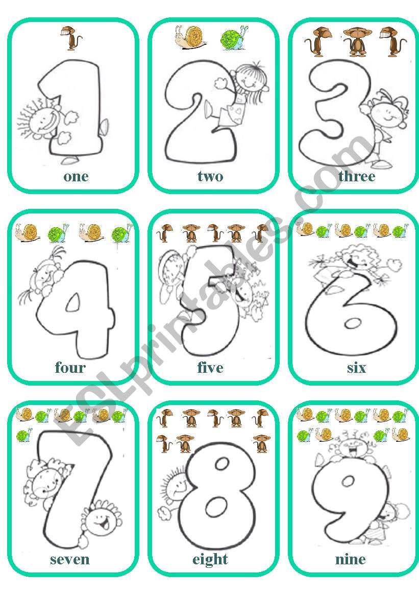 Numbers Games Cards (Colour) worksheet