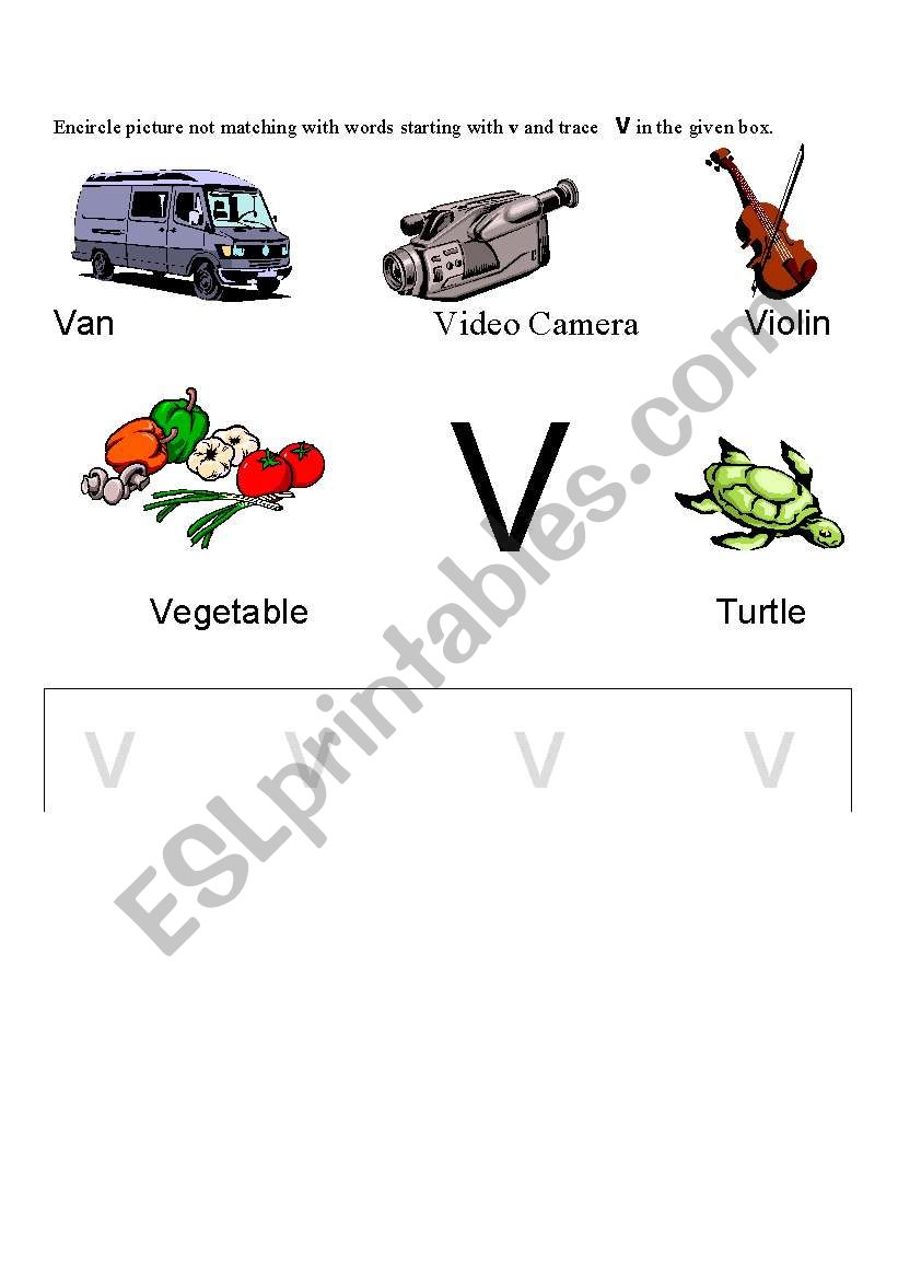 Alphbets worksheet