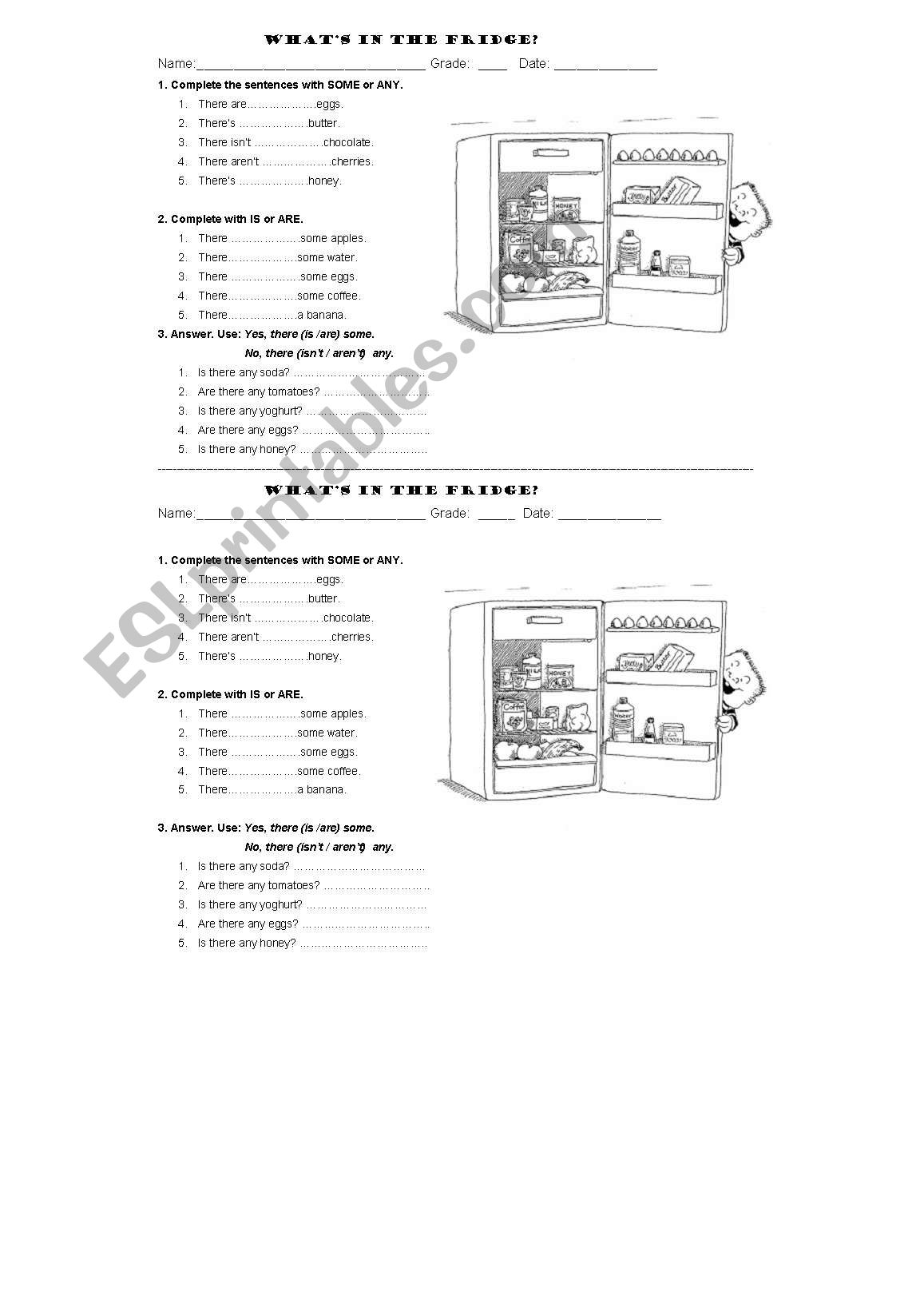 There is and There are worksheet