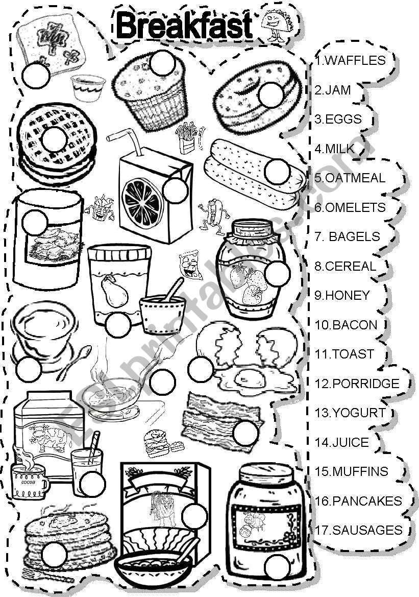 BREAKFAST MATCH  worksheet