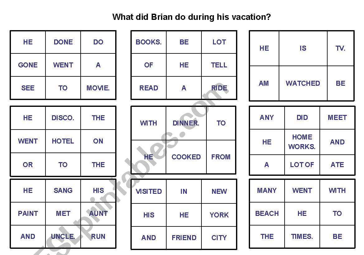 PAST SIMPLE worksheet