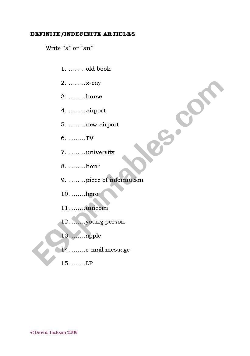 Mr worksheet