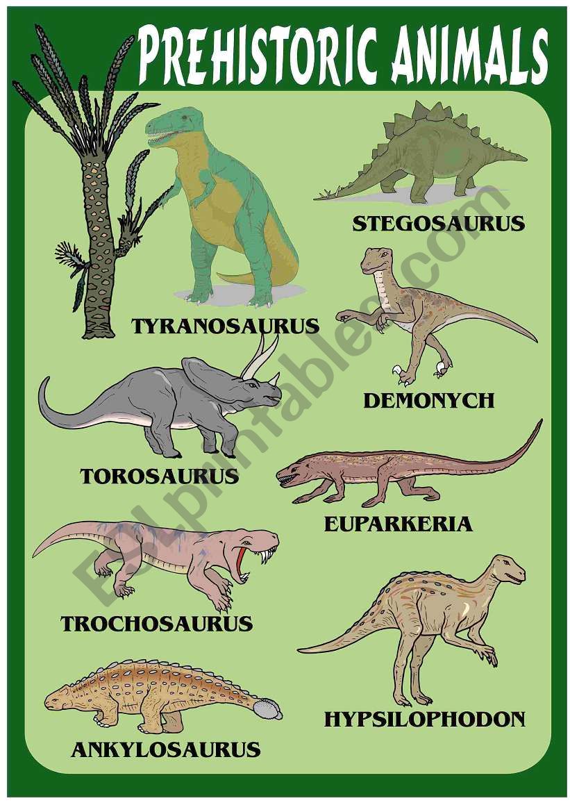 PREHISTORIC ANIMALS 1 worksheet