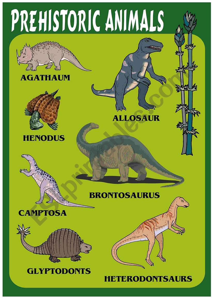 PREHISTORIC ANIMALS 2 worksheet