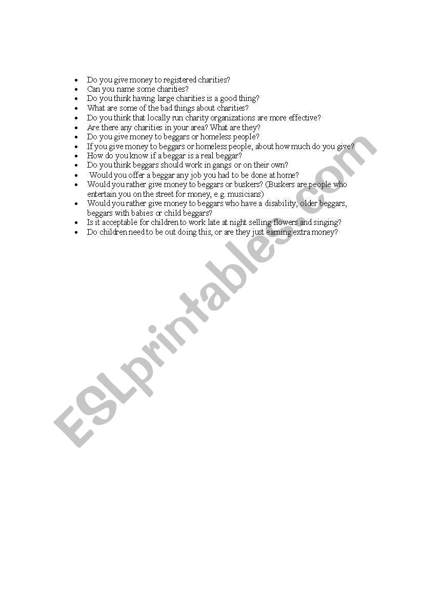 Conversational English worksheet