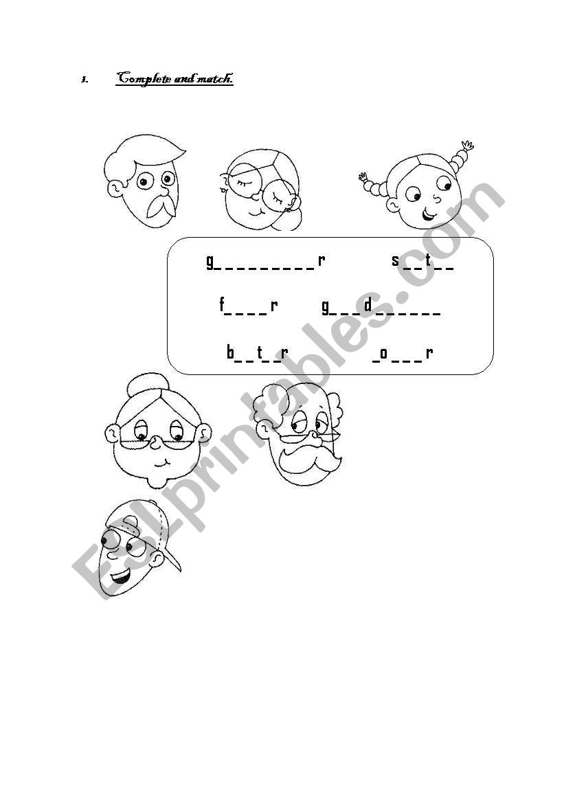 Family worksheet