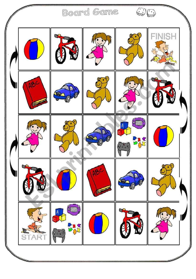 toys boardgame worksheet