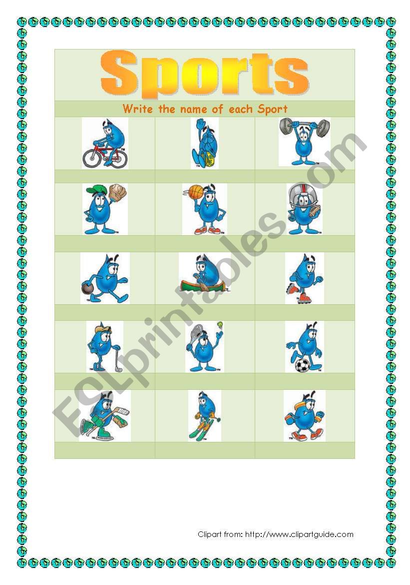 Sports! worksheet