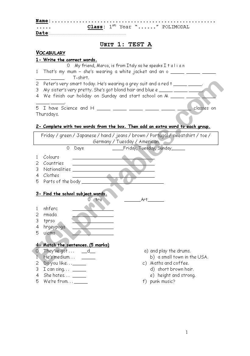 Test: Simple Present & Present Continuous