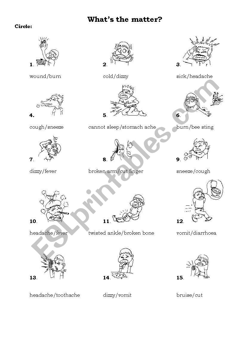 Whats the matter? worksheet