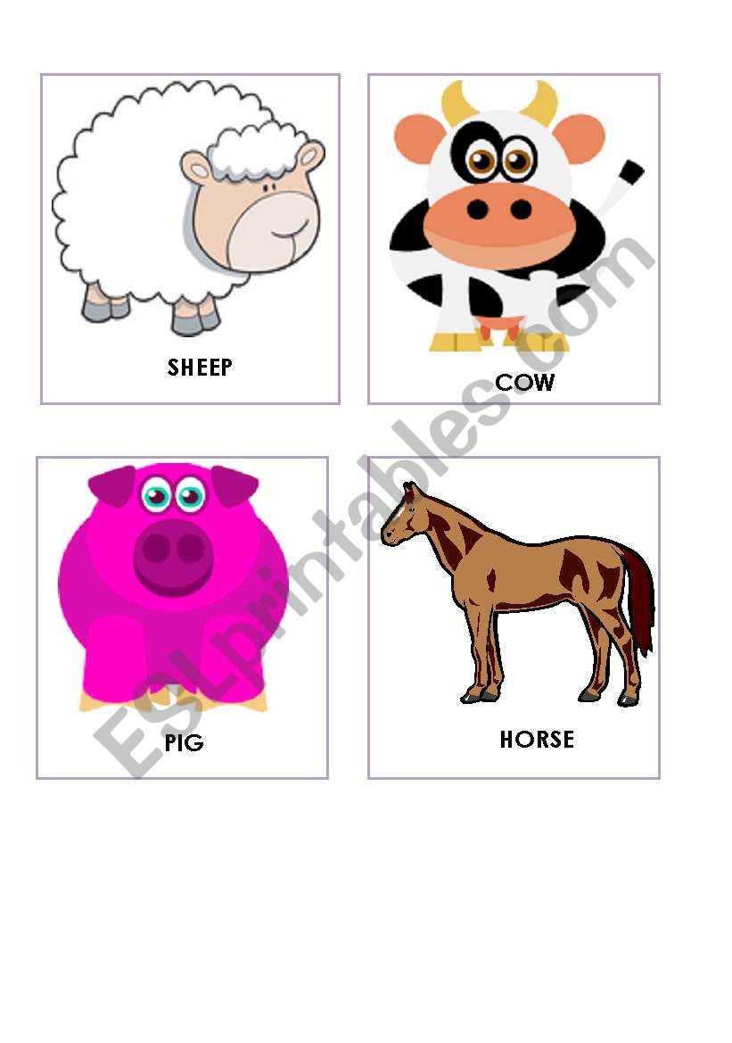 FARM ANIMALS SET 1 worksheet