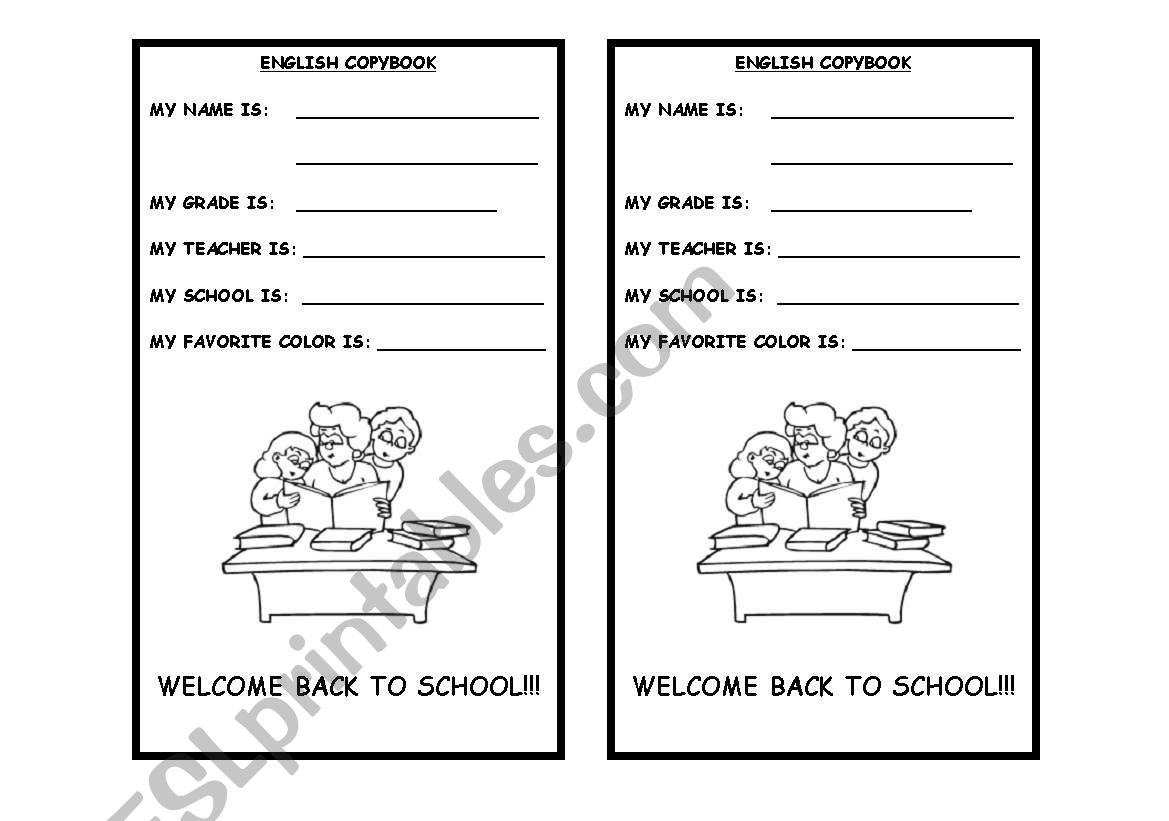 Welcome Back to school worksheet