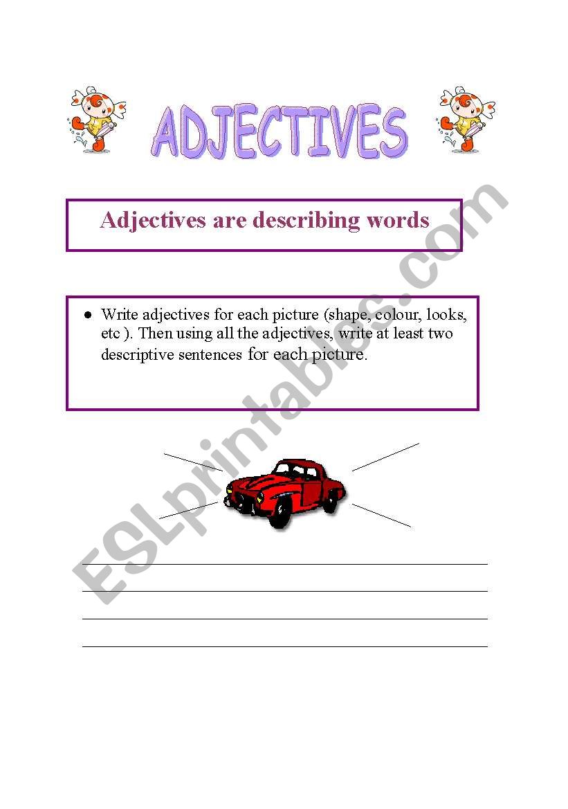 ADJECTVES worksheet