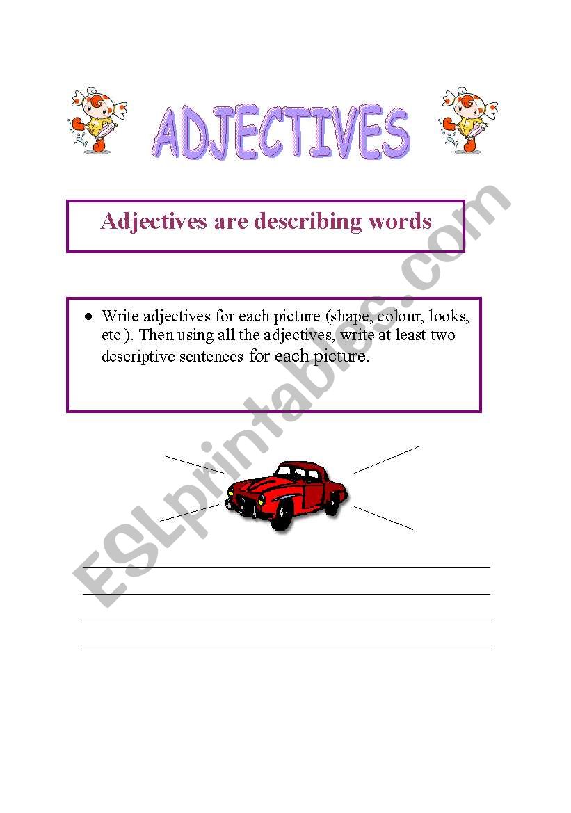 ADJECTVES worksheet