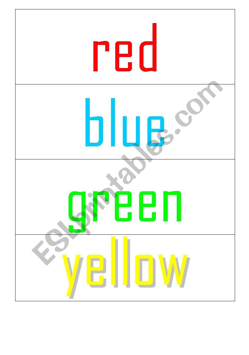 Colours worksheet