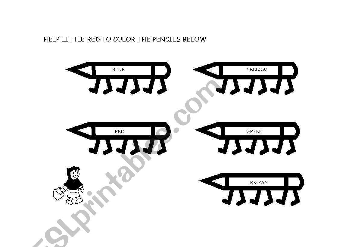 Help Little Red color the Crayons