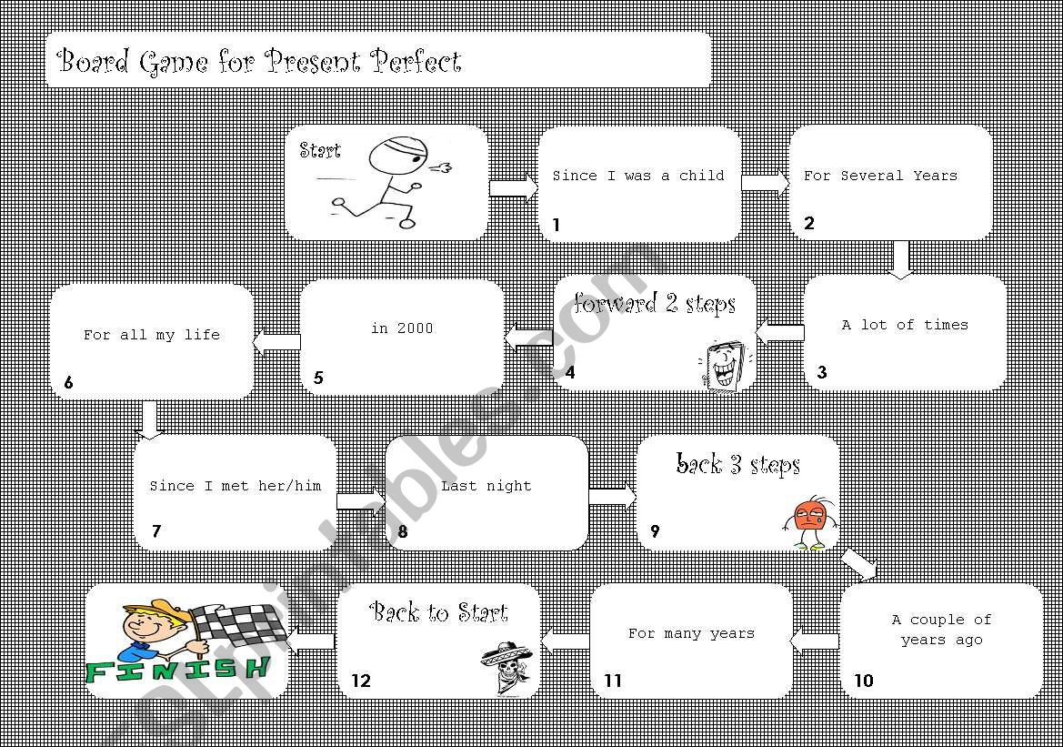 Board Game for Present Perfect