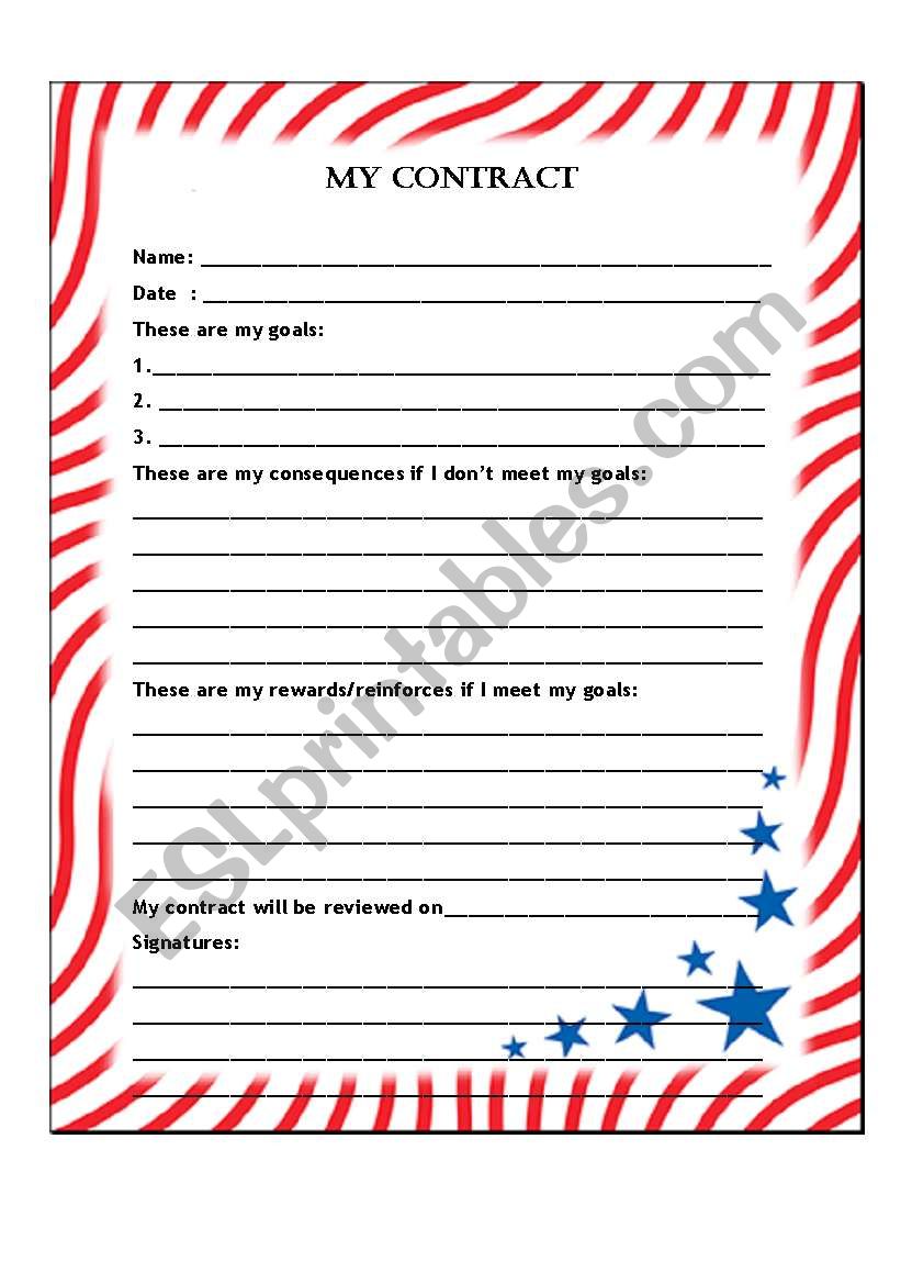 My contract worksheet
