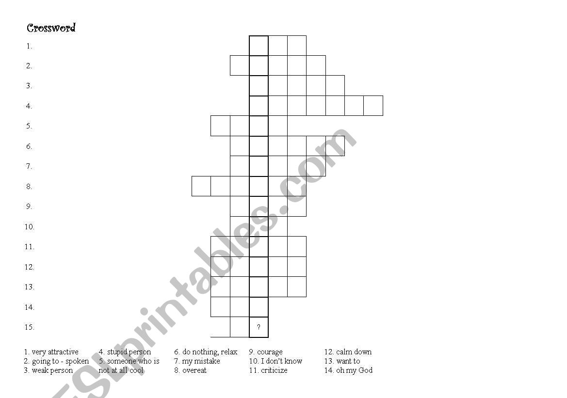 Very attractive crossword