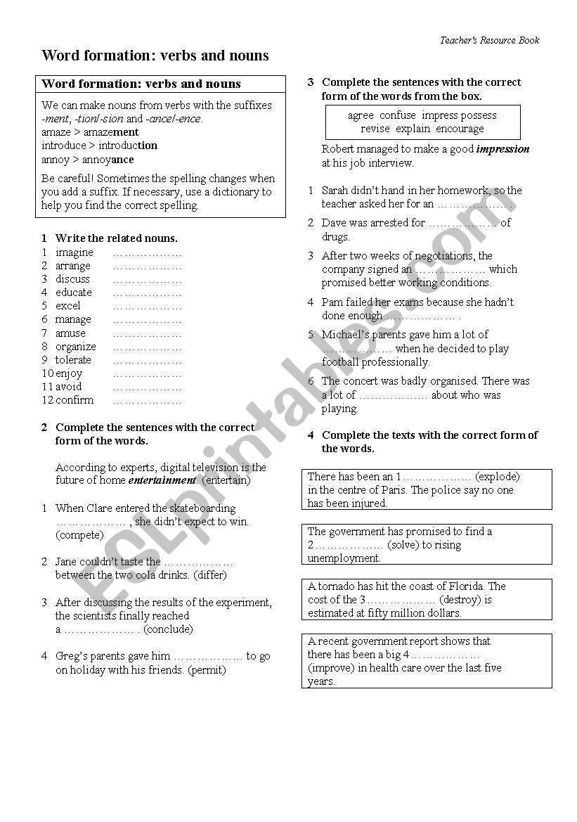 suffixes worksheet