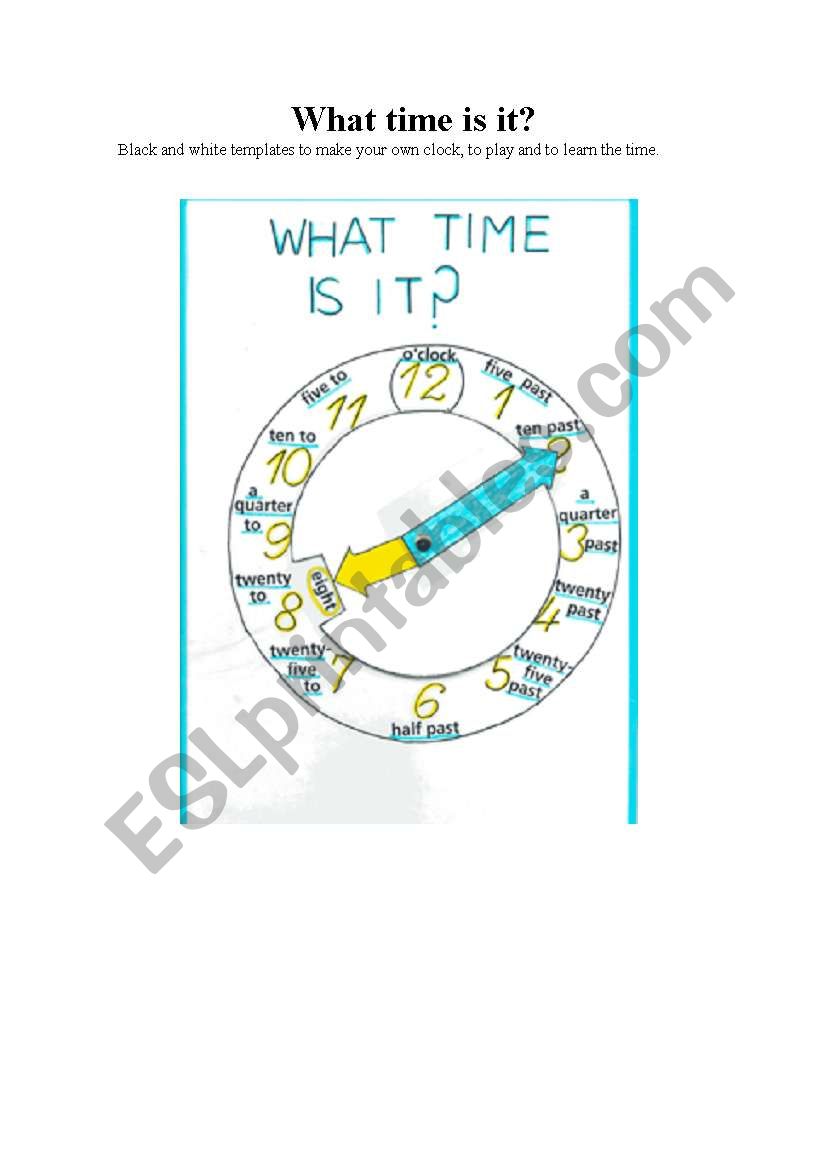 What time is it? worksheet