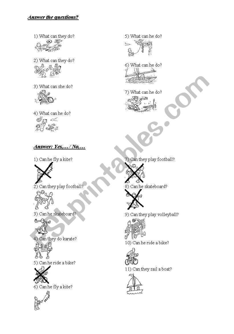 Sports and hobbies- Practise making sentences with 