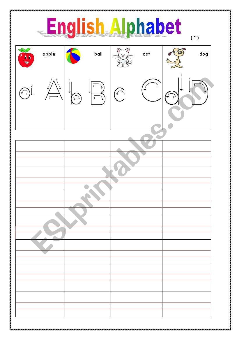 How to write English letters  worksheet