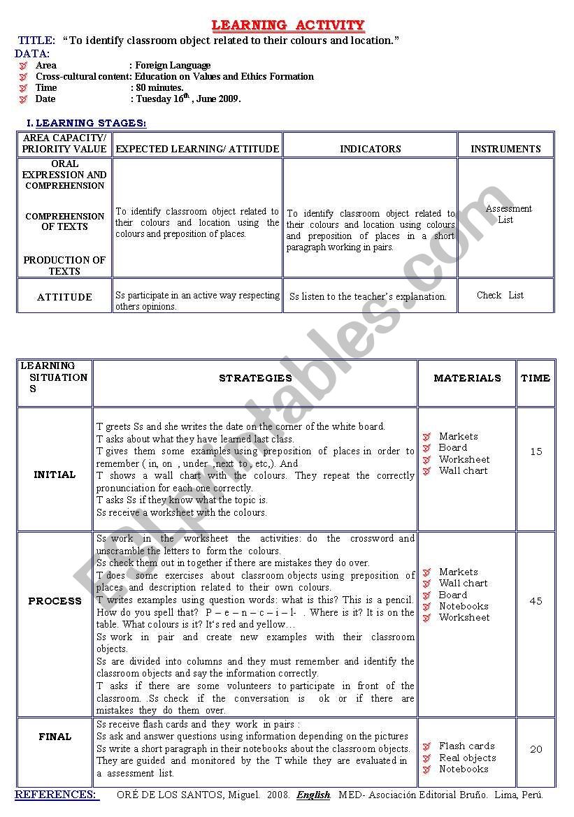 lesson plan   worksheet