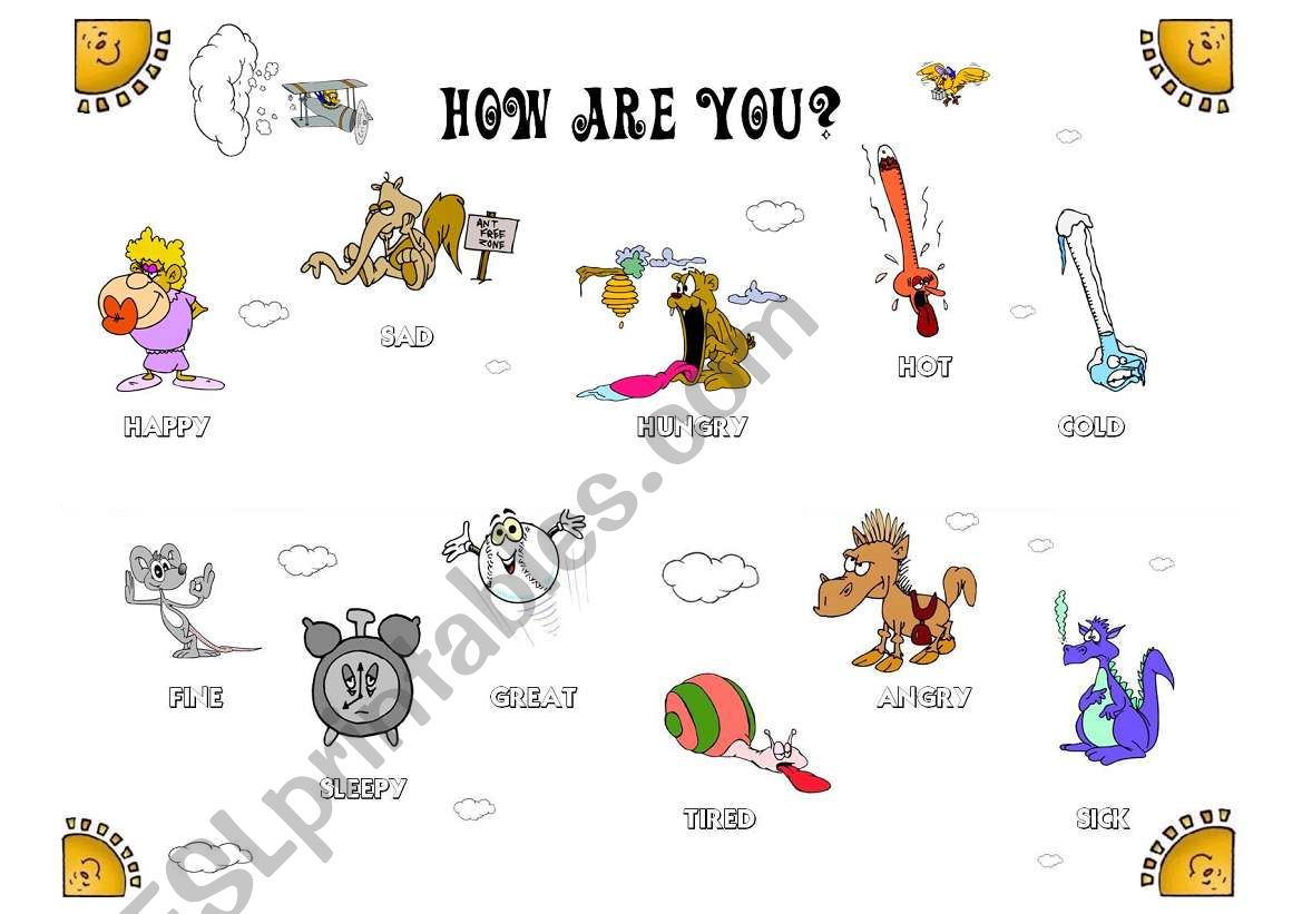 How are you? Wonderful, Colorful Classroom Poster