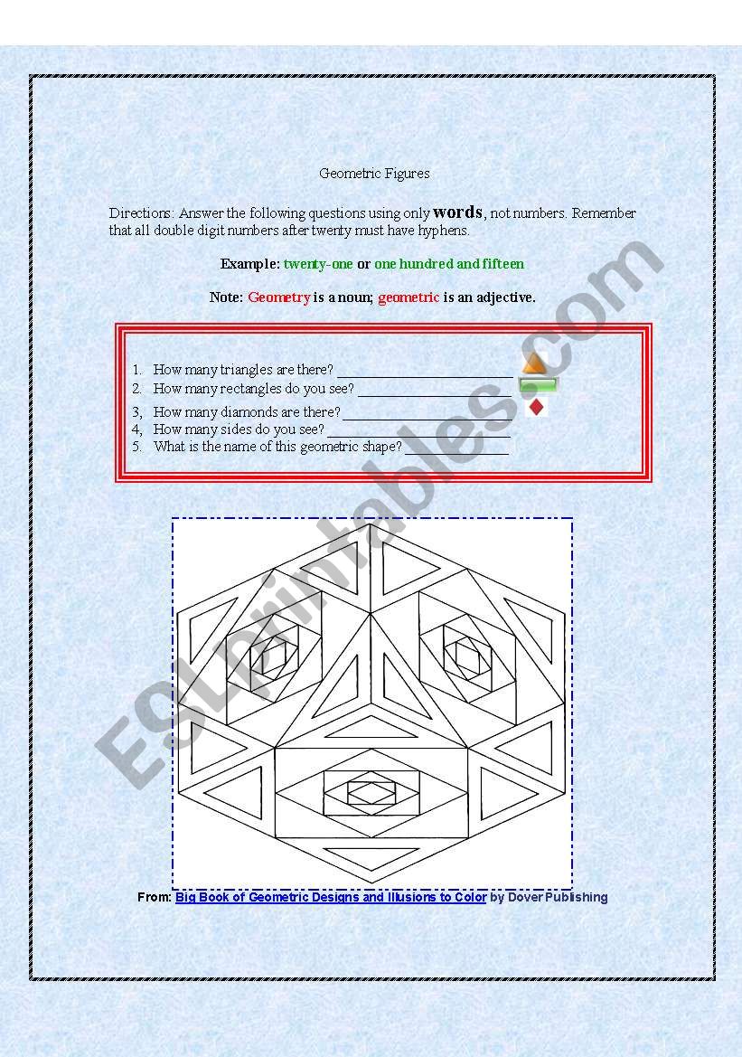 Geometric Shapes worksheet