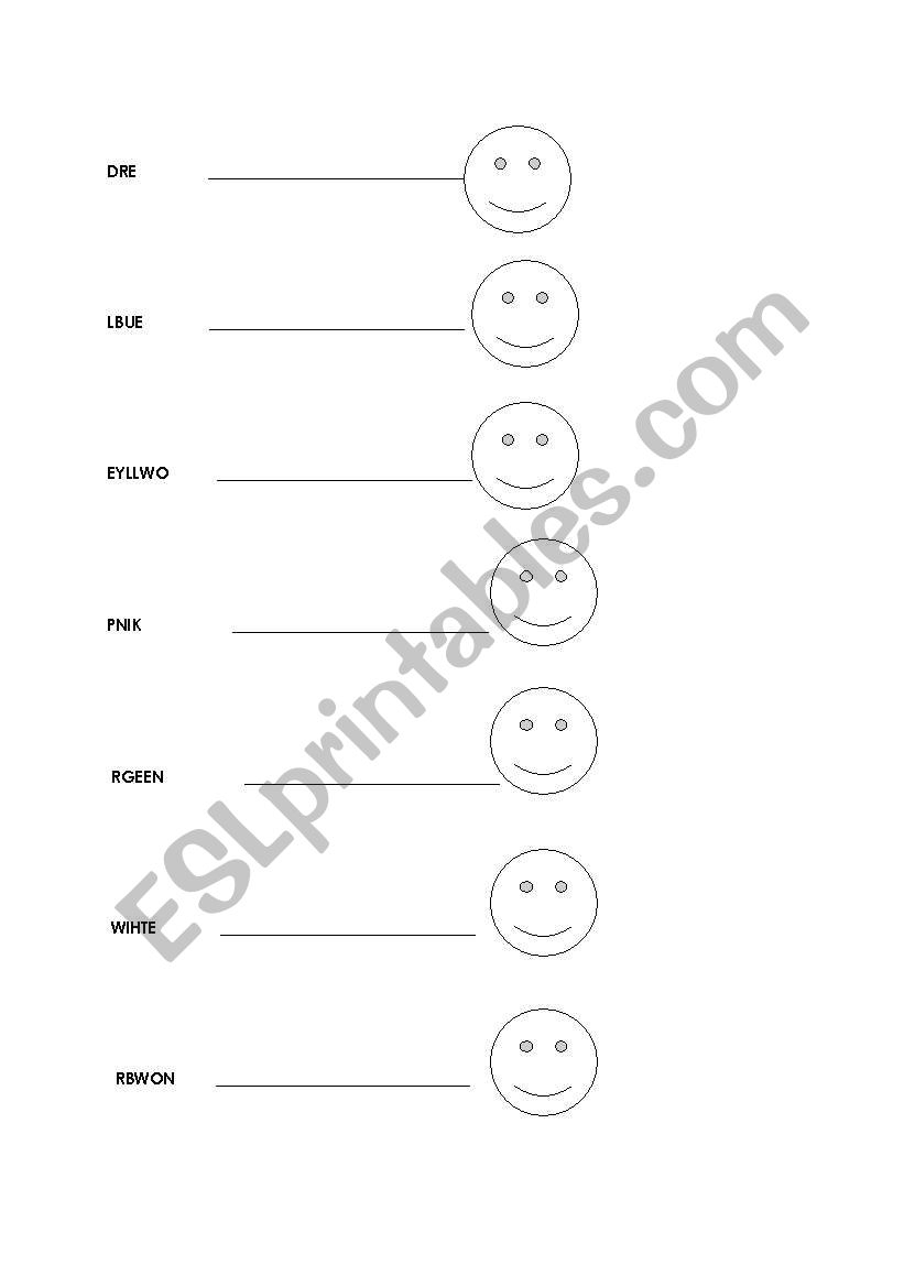 Unscramble!! worksheet