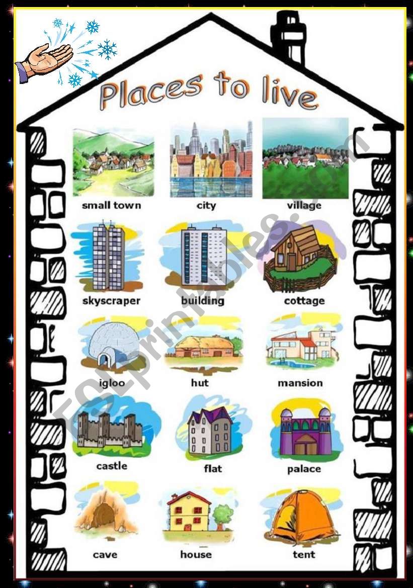 Places to live / types of houses