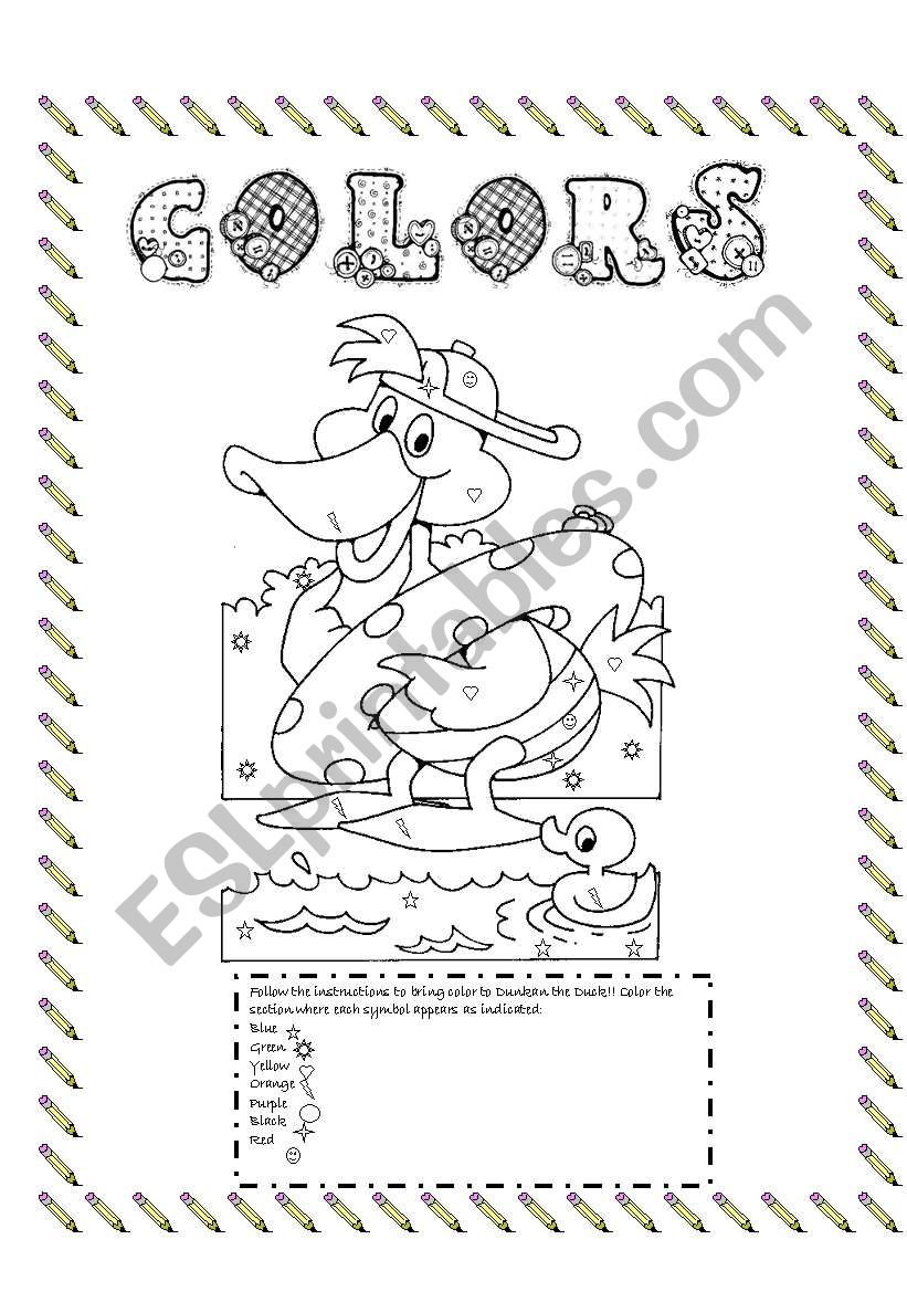 Colors worksheet