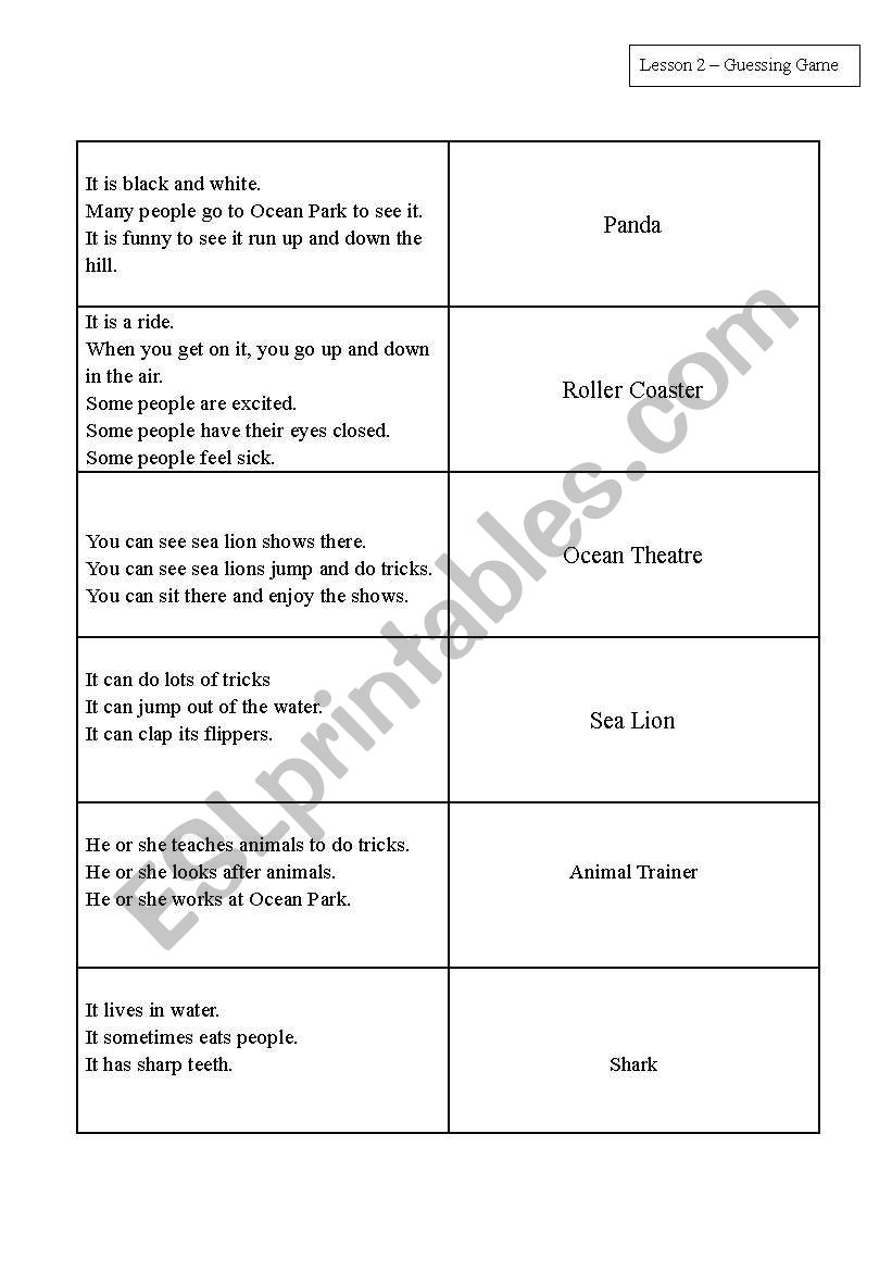 Vocabulary building worksheet