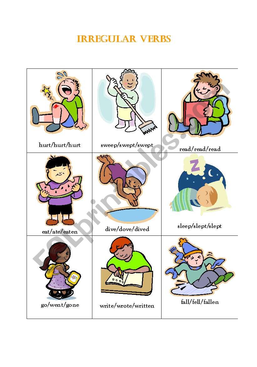 IRREGULAR VERBS FLASH CARDS II