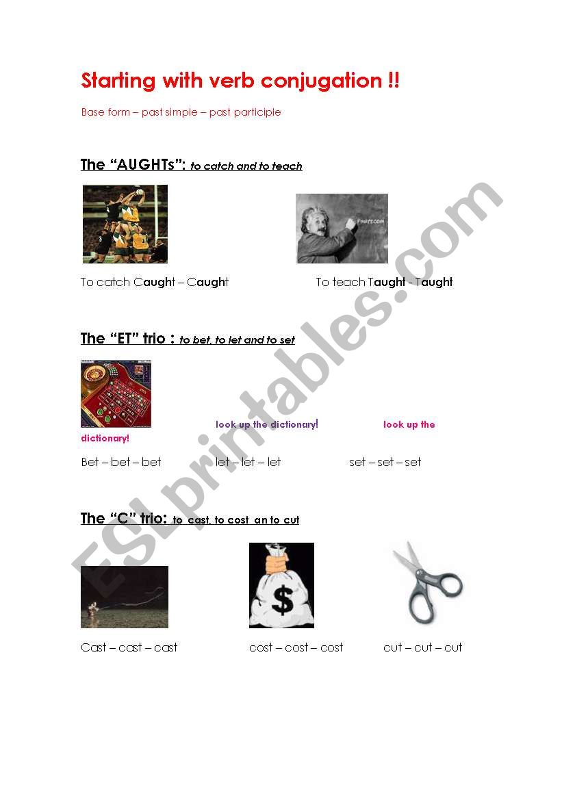 starting with verb conjugation