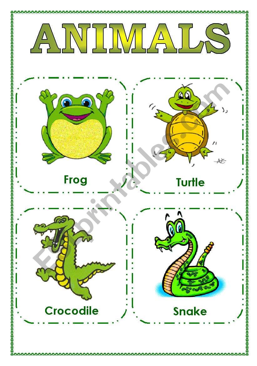 FLASCARDS ANIMALS II PART worksheet