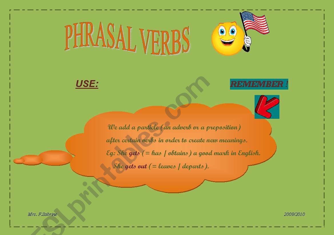 A brief  explanation to better understand phrasal verbs