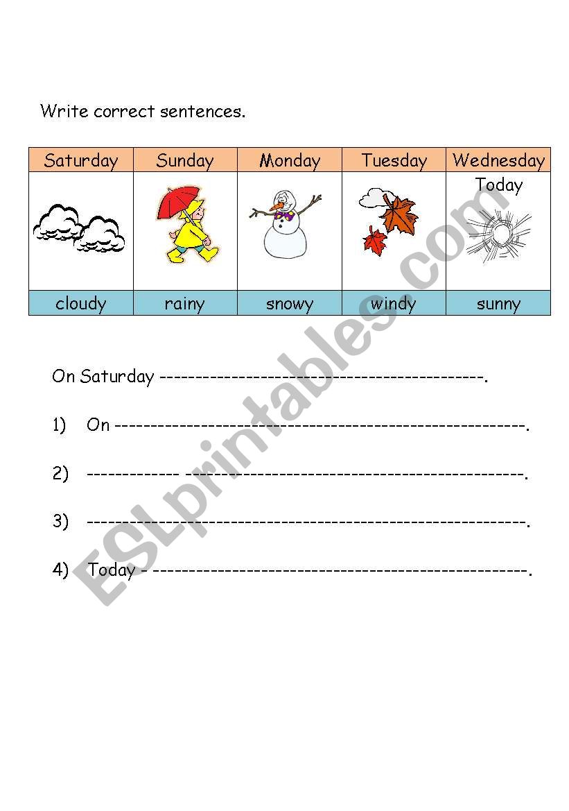 weather worksheet