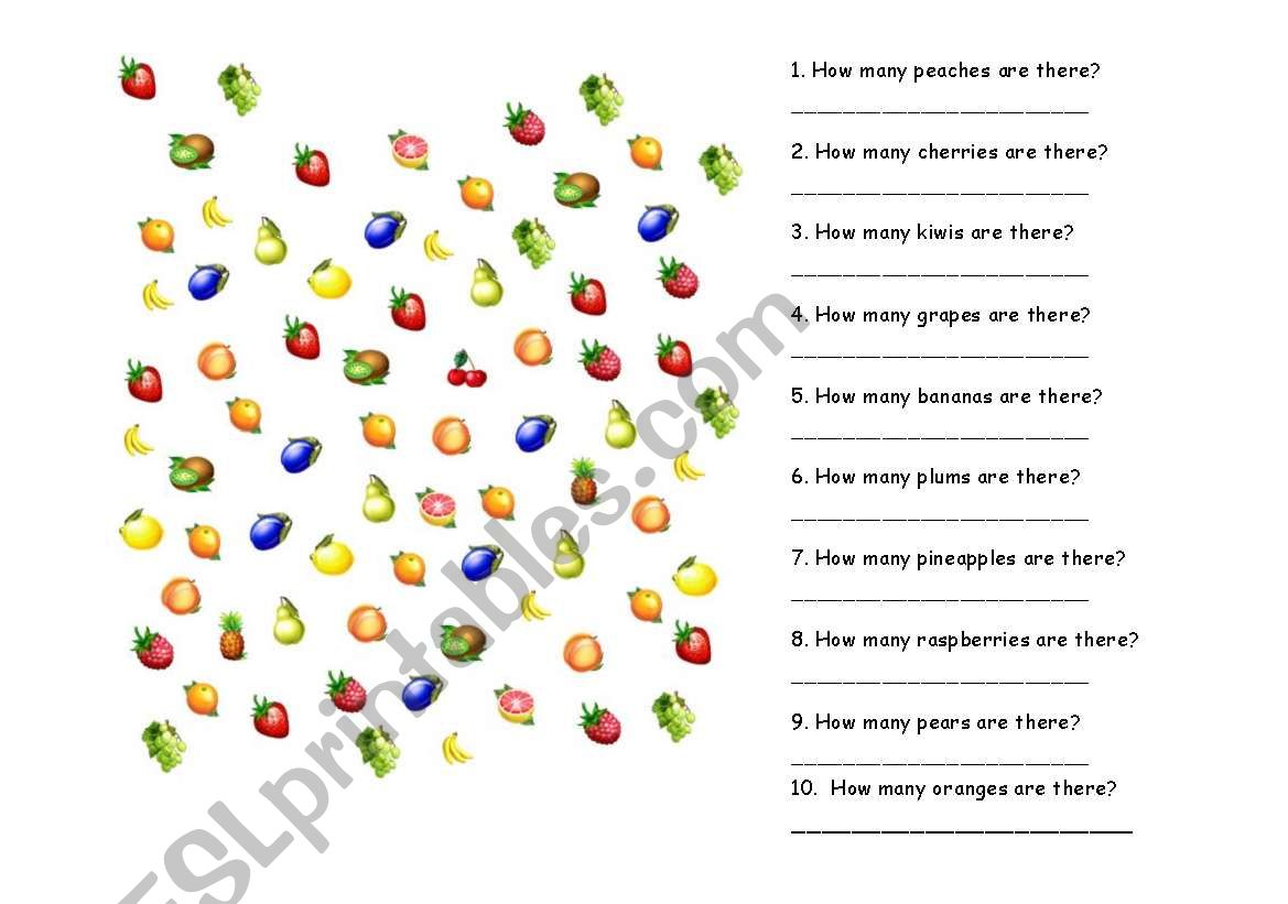 How many .... are there? worksheet