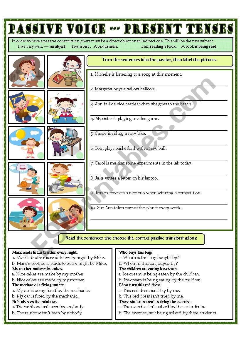 PASSIVE VOICE worksheet