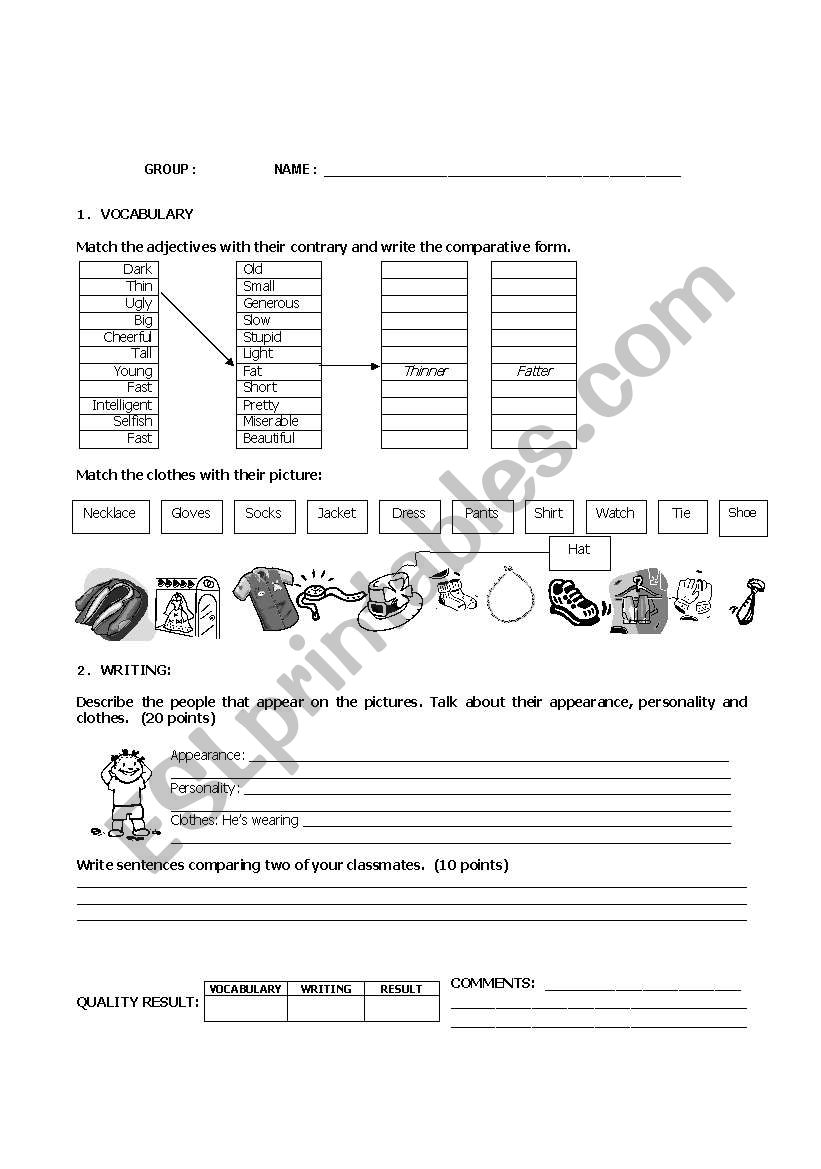 quiz worksheet