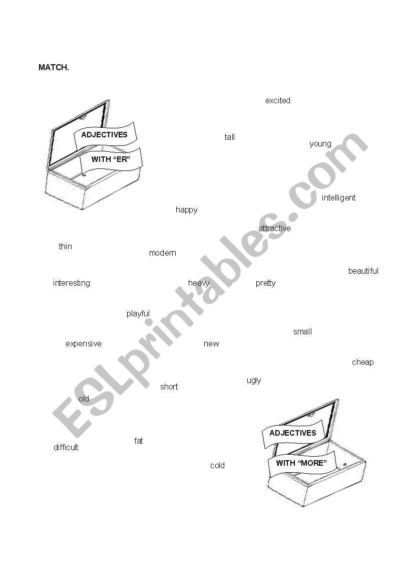 COMPARISON ADJECTIVES worksheet