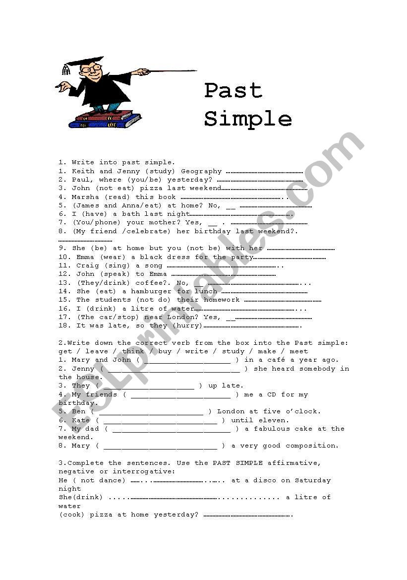 PAST SIMPLE II worksheet