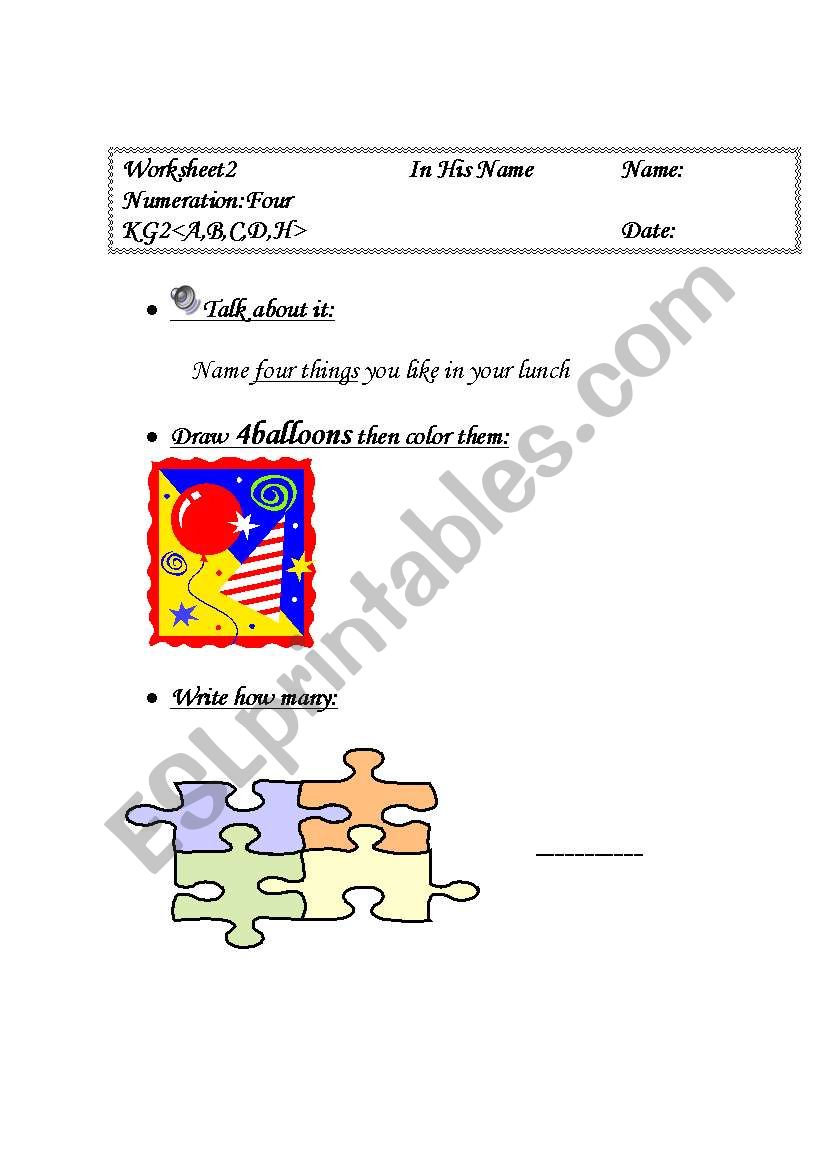 numeration 4 worksheet