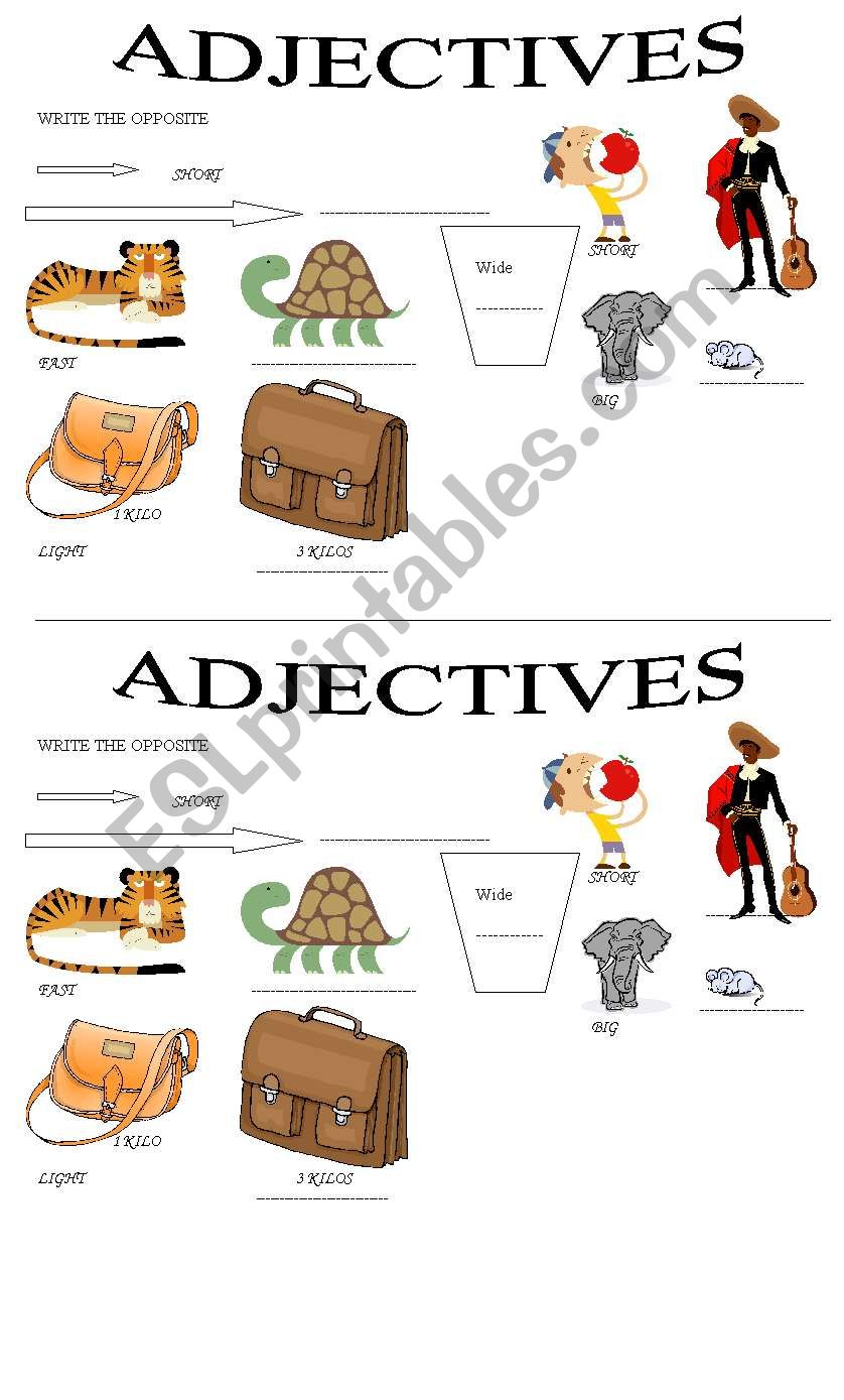 ADJECTIVES  worksheet