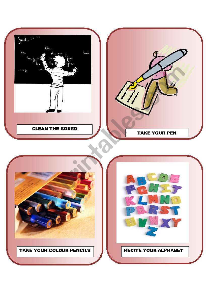 SIMON SAYS CARDS2 worksheet