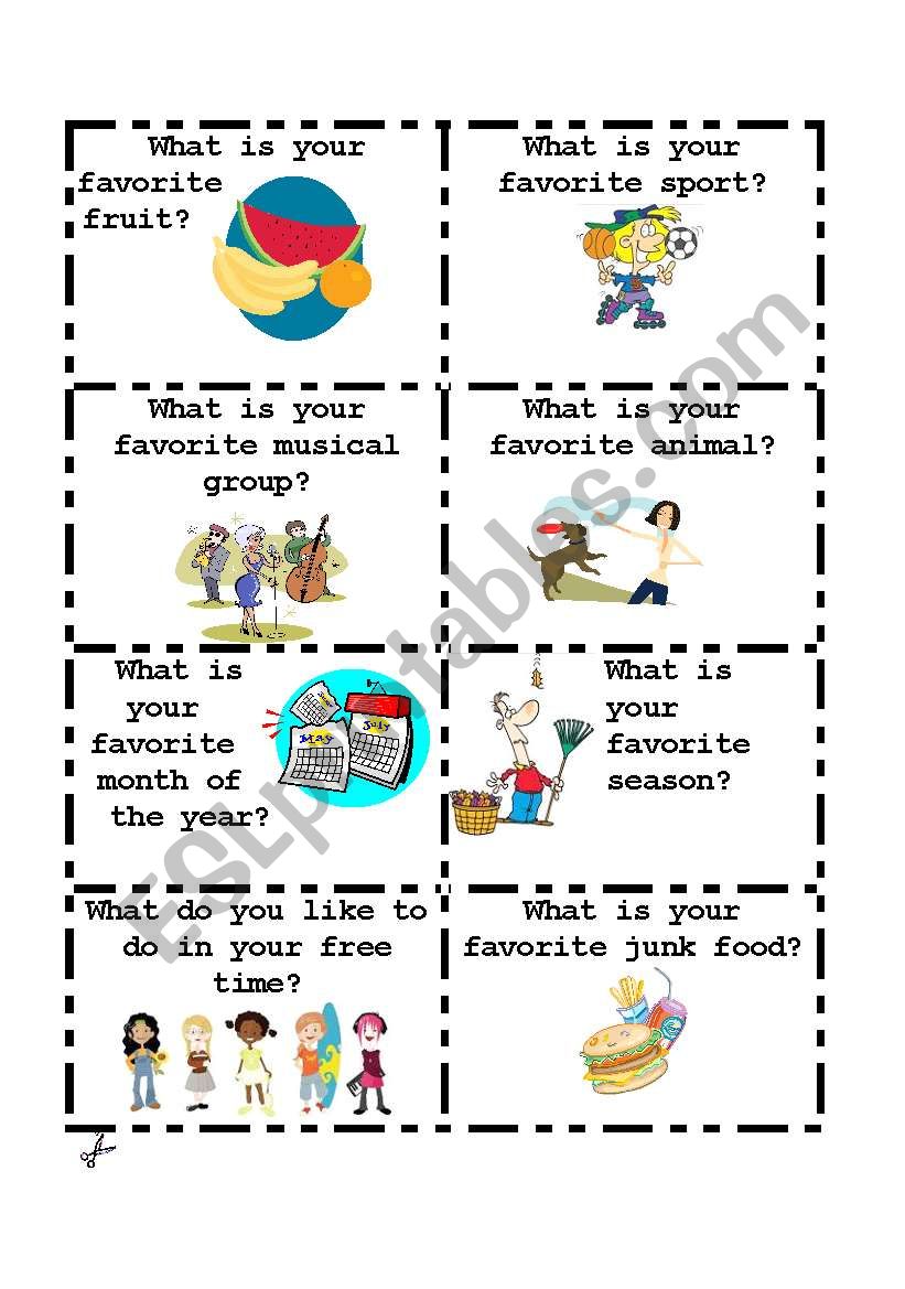 Talking Cards 2 of 4 worksheet